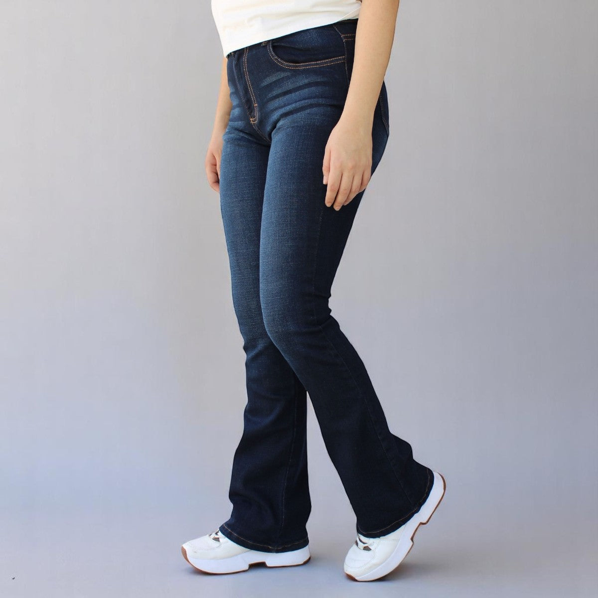 Pantalón Semi Acampanado Mezclilla Stretch Dama John Silver