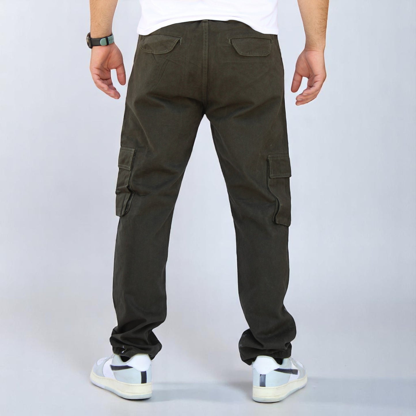Pantalón Cargo Recto De Gabardina Para Hombre John Silver