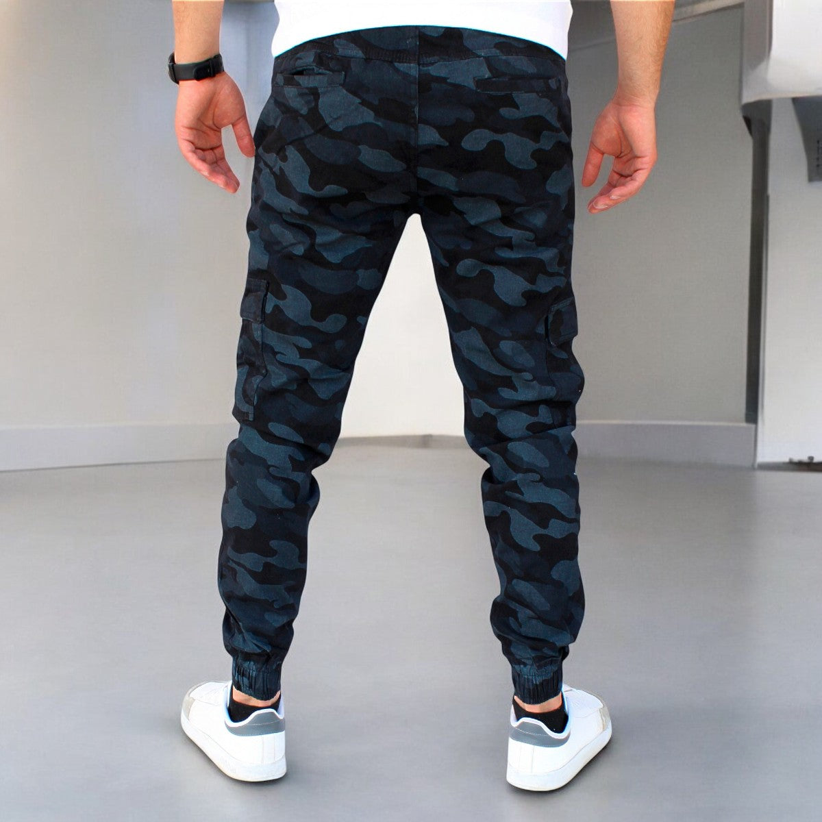 Pantalón Jogger Cargo Skinny De Gabardina Stretch John Silver
