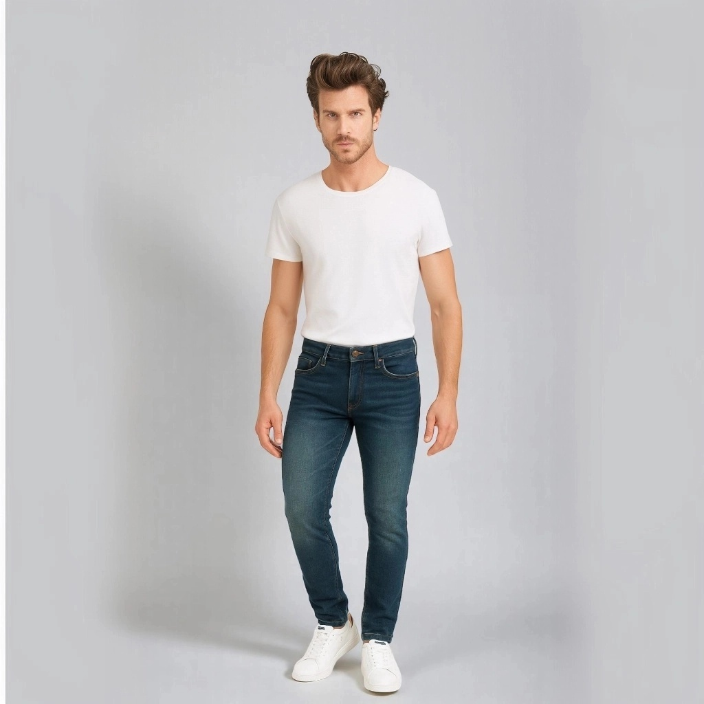 Pantalón Skinny de Mezclilla stretch Para Hombre John Silver