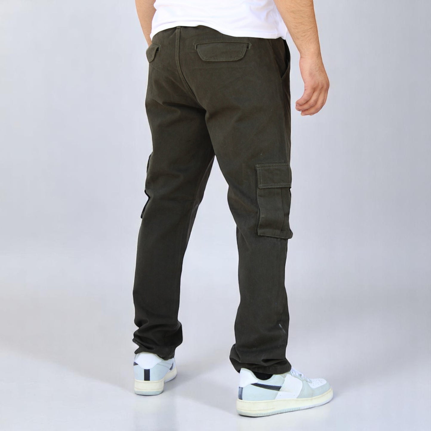 Pantalón Cargo Recto De Gabardina Para Hombre John Silver